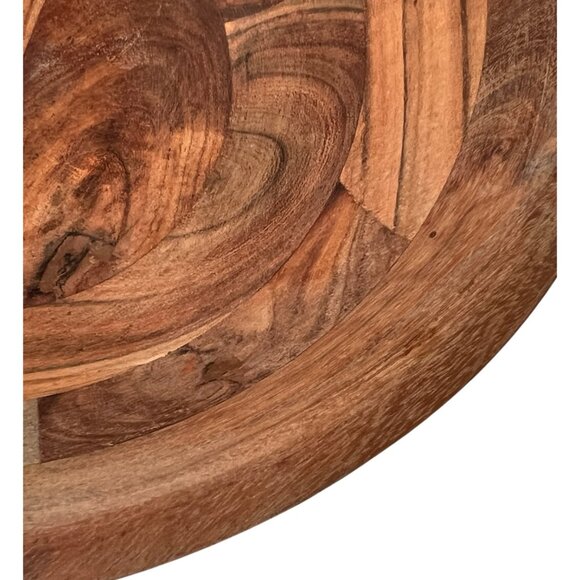 Dash of That boho Acacia wood 12” deep serving bowl - Picture 7 of 13